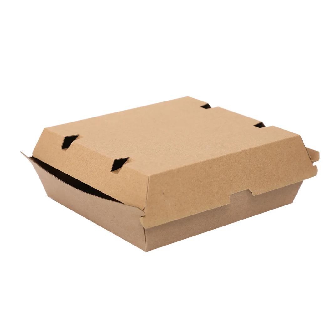 Corrugated Packaging Box E Corrugated Hamburger Lunch Box Take out Lunch Box Disposable Environmental Protection Degradable Packaging Box