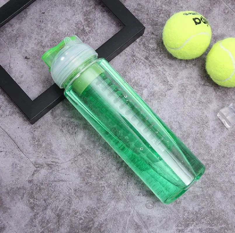 Large-Capacity Transparent Outdoor Sports Fruit Plastic Water Bottle with Tea Infuser