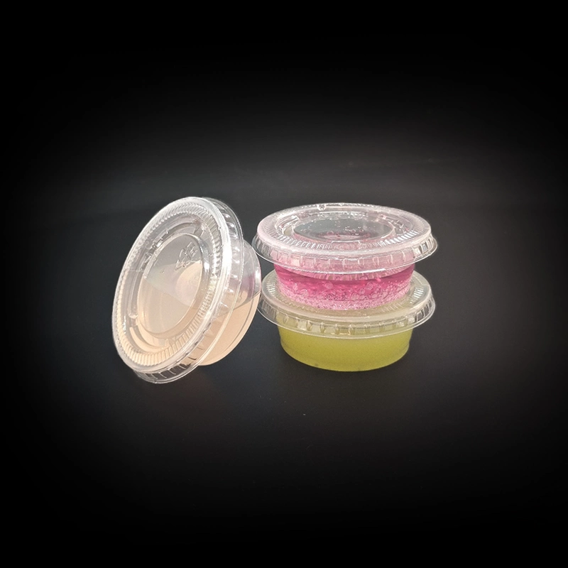 2oz High Transparency Clear Color Plastic Disposable Portion Cups with Lids, Souffle Cups, Jello Shot Cups, PP Souffle Condiment Tasse Cups with Pet Lids