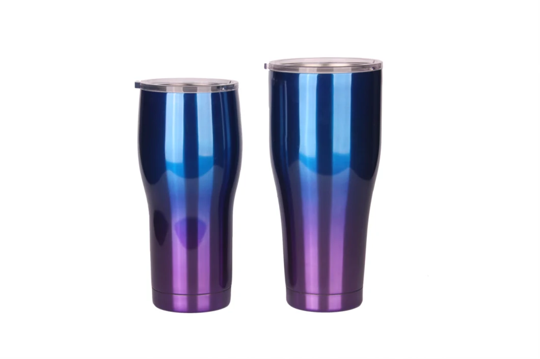 Dazzle Thermos Mug Progressive Color Changing Car Cup Double Layer Stainless Steel Cup - Blue