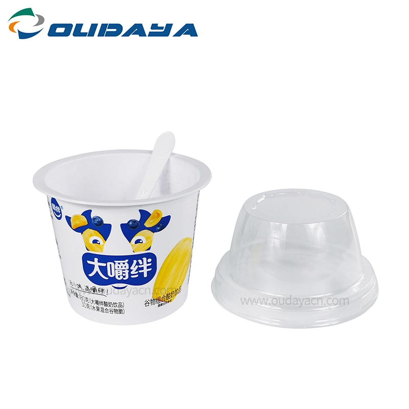 Custom Iml 320ml 180g Plastic Hard Frozen Yogurt Oatmeal Cereal Cup Tub Container with Dome Lids