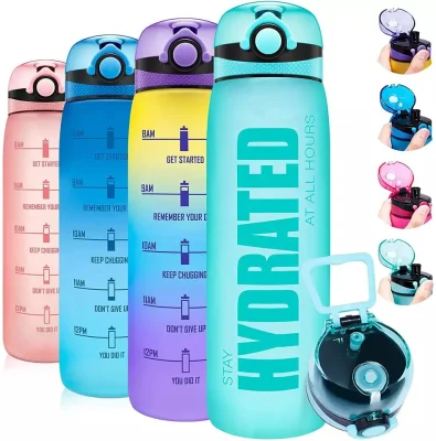 Fitness BPA-freie Kunststoff-Protein-Shaker-Flasche mit individuellem Logo für Protein