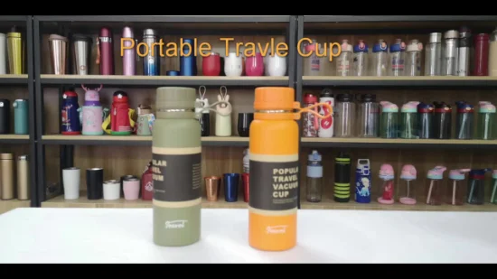 Großhandel Vakuum 304 Thermos Outdoor tragbare Sport-Edelstahl-Wasserflasche