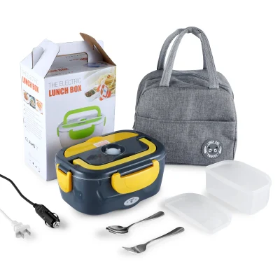 Tragbare elektrische Wärme-Lunchbox für Zuhause und Auto mit doppeltem Verwendungszweck und Tasche