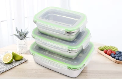 Recycelbare Lunchbox mit Lebensmittelbehälter aus Edelstahl