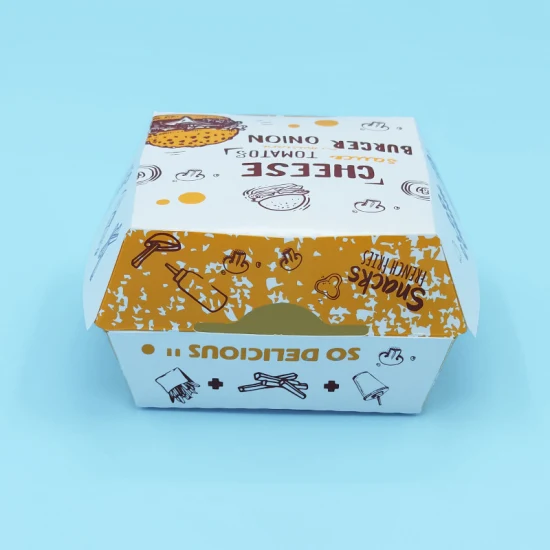 Großhandel Hamberger Lebensmittel-Lieferbox Lebensmittelpapier Tiefkühlkost-Box Verpackung Papierboxen für Fast-Food-Wärmer Elektrische Lunchbox