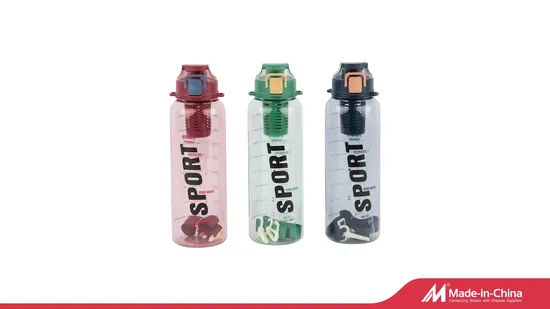 2023 24oz 24 Oz 700ml Kunststoff-Sportwasserflasche mit Tee-Ei
